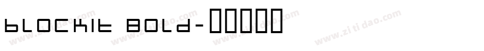 blockit Bold字体转换